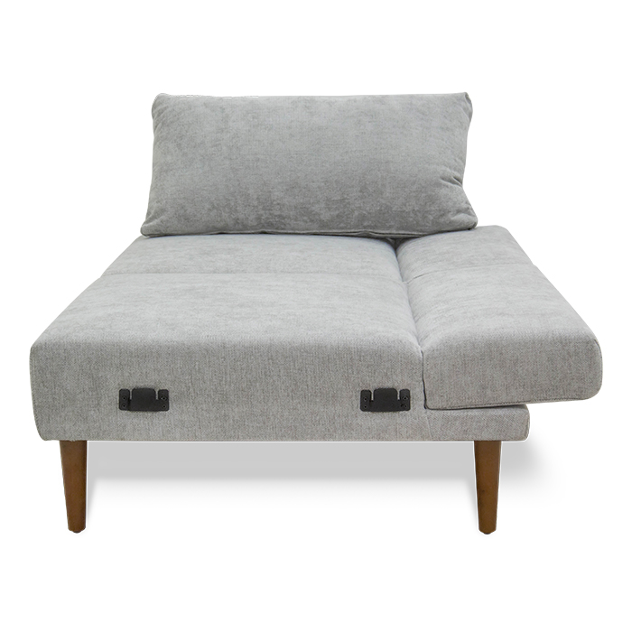 Futon Tela Gris Claro Cire | Sofá Cama y Futones | salas